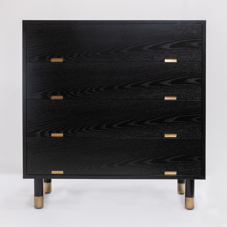 Black Oak chest of drawers
